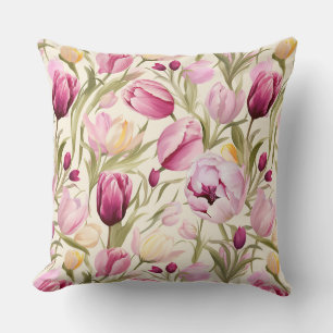 Pink Tulips Cushion