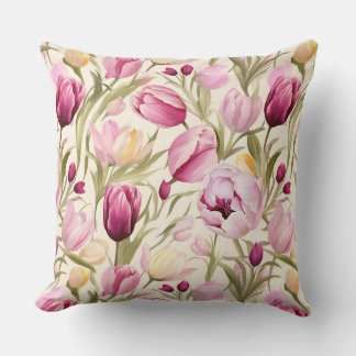 Pink Tulips Cushion