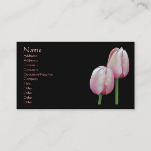 Pink Tulips Floral Business Card