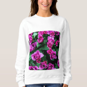 Pink tulips flowers sweatshirt