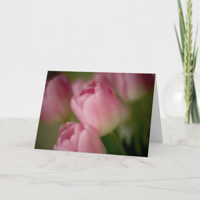 Pink Tulips - Greeting Card (Front)