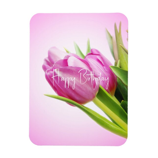 Pink tulips magnet (Vertical)
