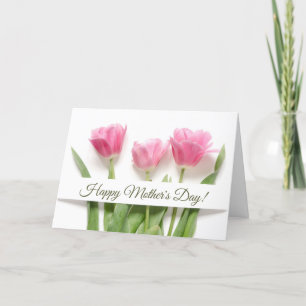 Pink Tulips Mother's Day Holiday Card