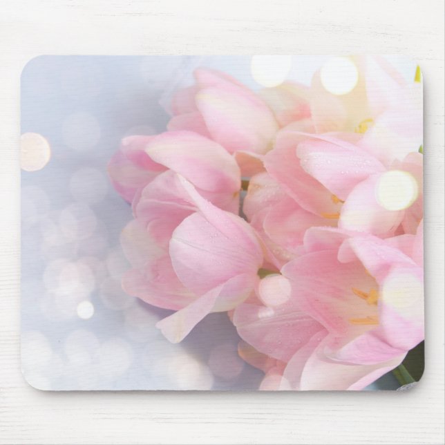 Pink Tulips Mouse Pad  (Front)