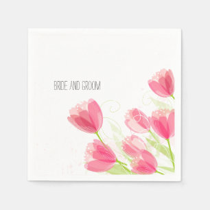 Pink Tulips Napkin
