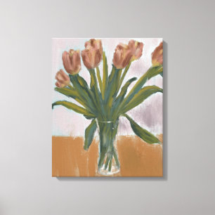 Pink Tulips Painting on canvas Print