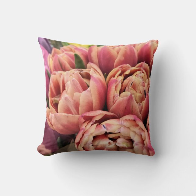 Pink tulips - pillow (Front)