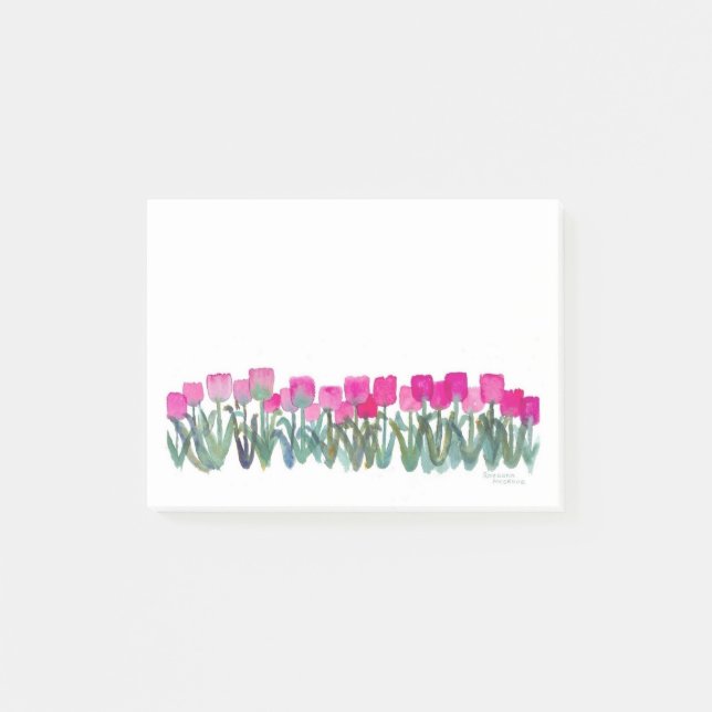 Pink Tulips  Post-it Notes (Front)