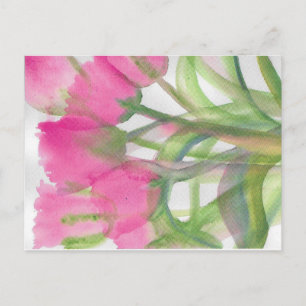Pink Tulips Postcard
