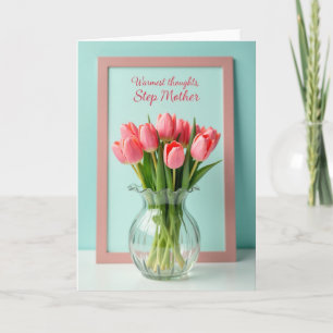 Pink Tulips Step Mother Card