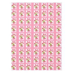 Pink tulips tablecloth