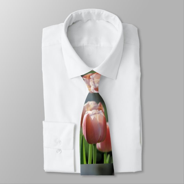 Pink tulips tie (Tied)