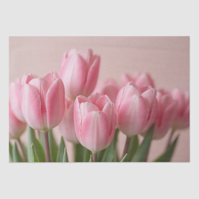  pink tulips  tissue paper (Front)