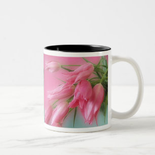 Pink Tulips Two-Tone Coffee Mug