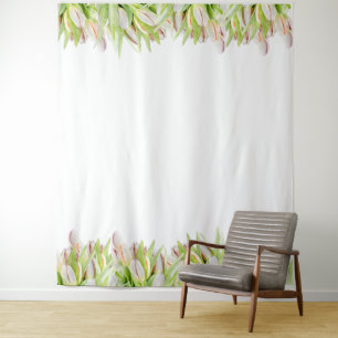 Pink Tulips   Wedding Photo Backdrop Tapestry