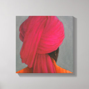 Pink Turban Canvas Print