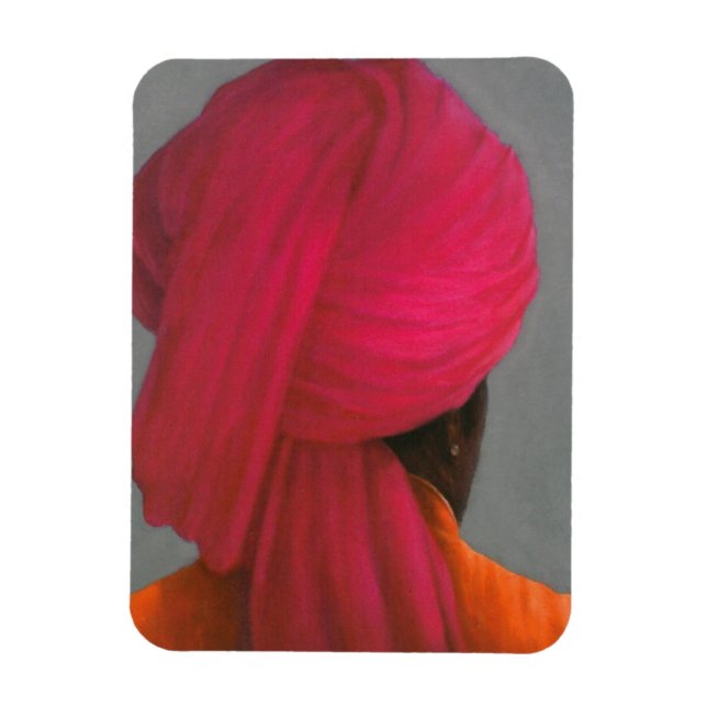Pink Turban Magnet (Vertical)