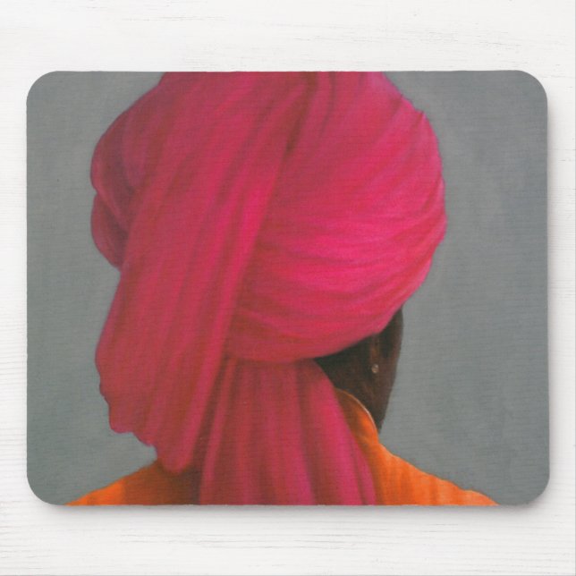 Pink Turban Mouse Mat (Front)