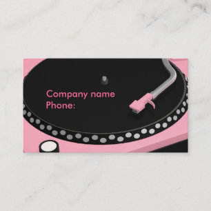 Pink Turntable Business Card