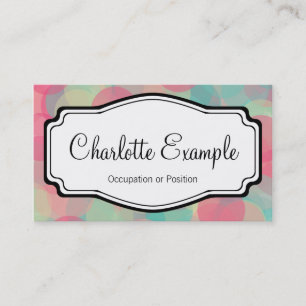 Pink Turquoise Chevron Personal Business Card