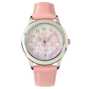 Pink, turquoise, floral watch