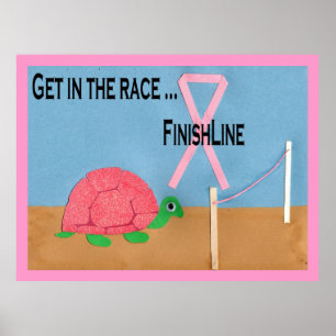 Pink Turtle Race Poster