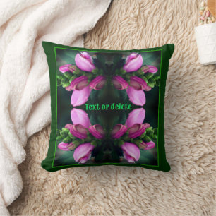 Pink Turtlehead Flower Close Up Personalised Cushion