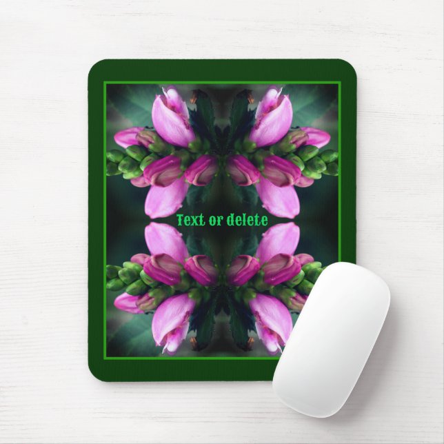 Pink Turtlehead Flower Close Up Personalised Mouse Mat (With Mouse)