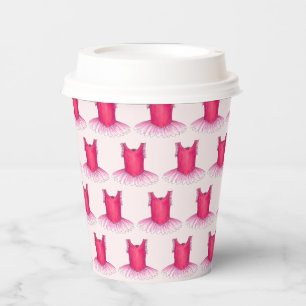 Pink Tutu Ballet Dancer Ballerina Dance Recital Paper Cups