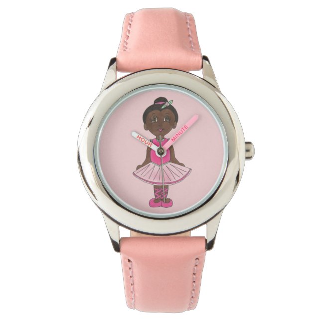 Pink Tutu Ballet Little Ballerina Dance Gift Watch (Front)