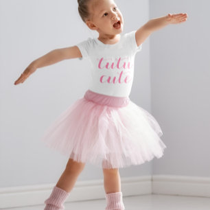 Pink Tutu Cute Baby Girl Fancy TypeFace Toddler T-Shirt