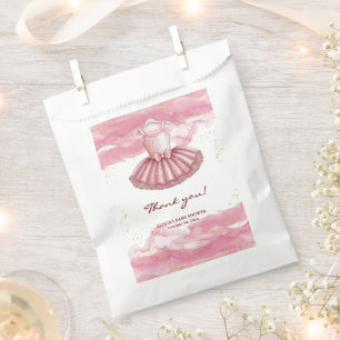 Pink Tutu Gold Glitters Baby Shower Favour Bags