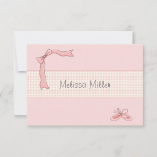 Pink Tutu Personalised Thank You / Notecard