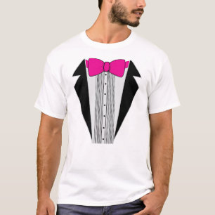 Pink Tuxedo Style Shirt
