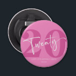 Pink Twenty 20th Twentieth Birthday Party Gift Bottle Opener<br><div class="desc">This is a Pink Twenty 20th Twentieth Birthday Party Gift Bottle Opener!</div>