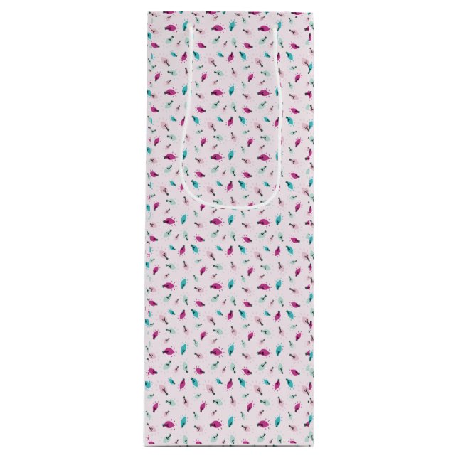Pink Twinkle Lights Wine Gift Bag (Front)