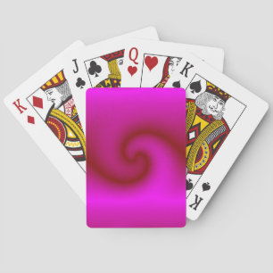 Pink twirl playing cards
