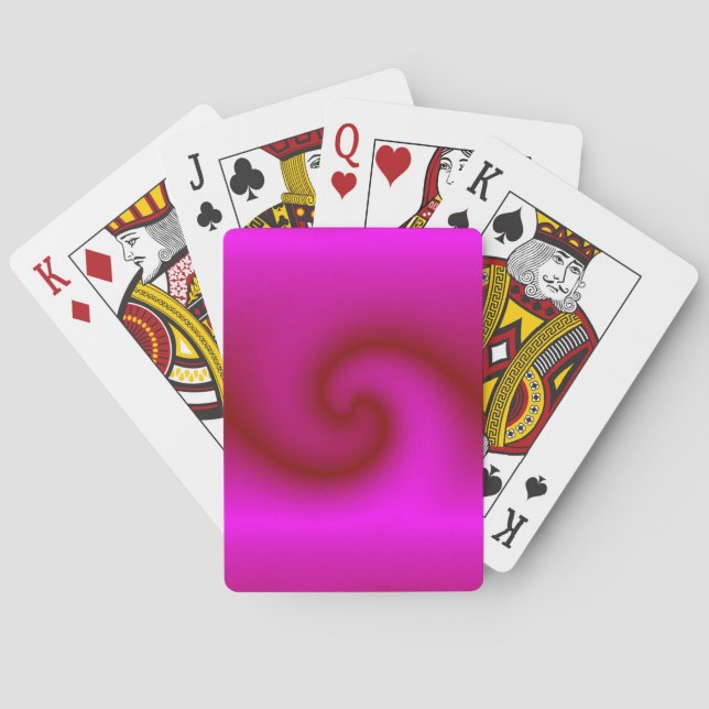 Pink twirl playing cards (Back)