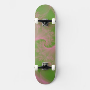 Pink Twist on Green Skateboard