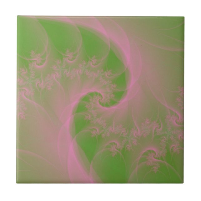 Pink Twist on Green tile (Front)
