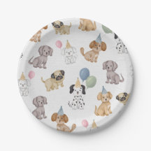 Pink Two Let the Dogs Out Party Plate