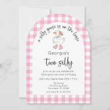 Pink Two Silly Goose 2nd Birthday Photo