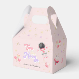 Pink Two the Moon Space Birthday  Favour Box