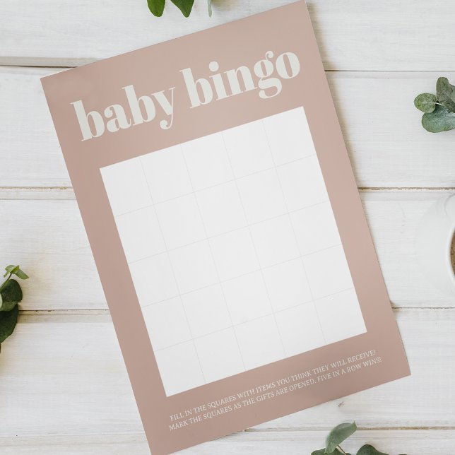 Pink Typography Double Sided Baby Shower Game (Creator Uploaded)