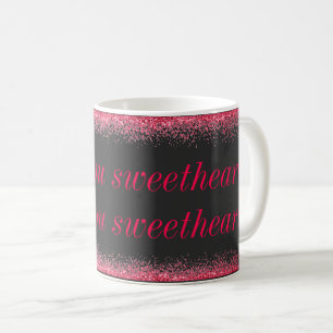 Pink Typography Modern Elegant Valentines Day Mug