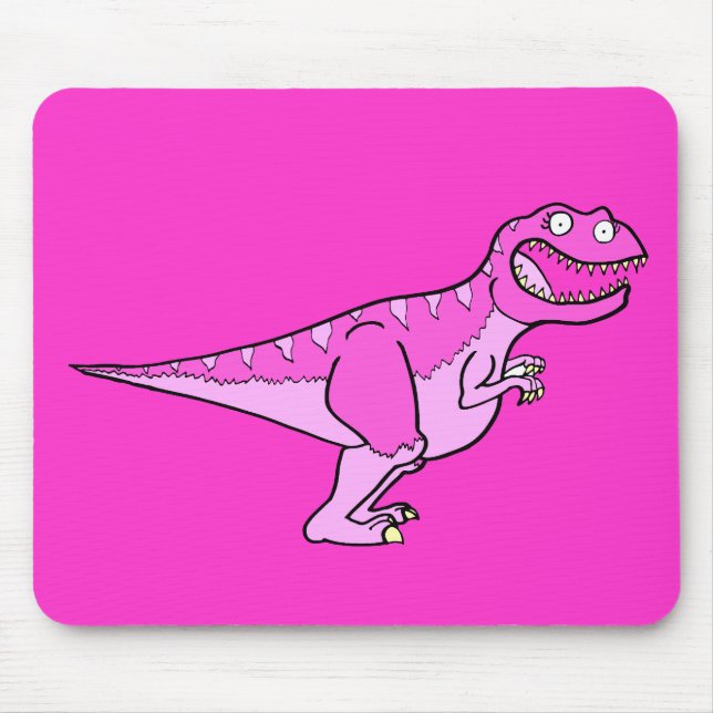Pink Tyrannosaurus Rex Mouse Mat (Front)