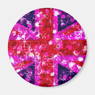 Pink UK Flag London magnet