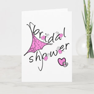 Pink Umbrella Bridal Shower Invitation