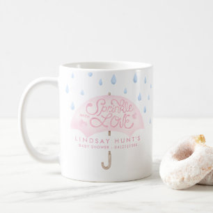 Pink Umbrella Sprinkle Baby Shower Mug