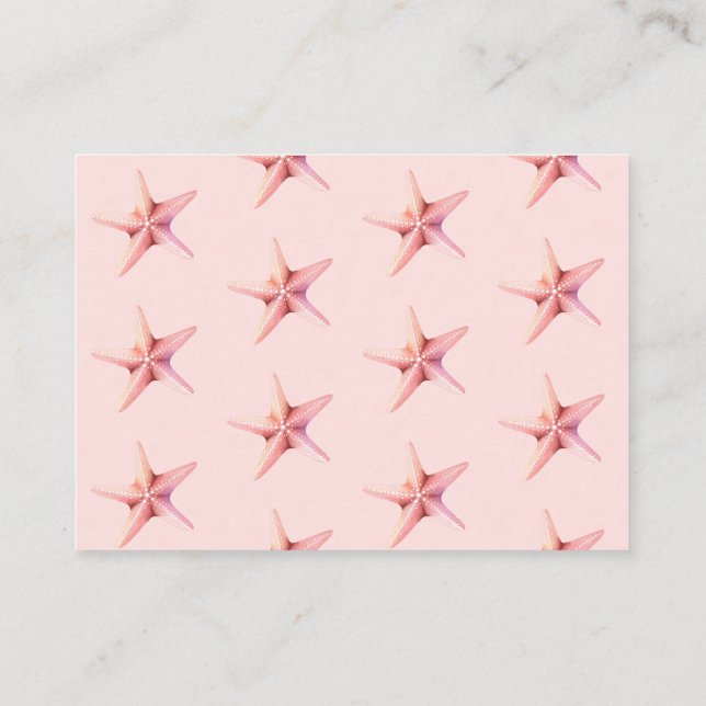 Pink Under the Sea baby Shower Books for Baby Enclosure Card (Back)